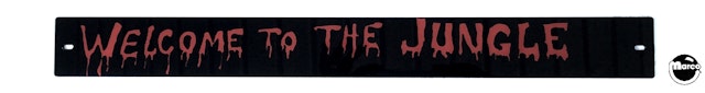 GUNS N ROSES (Data East) Playfield back panel custom 'Welcome..'