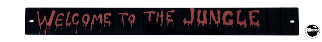 GUNS N ROSES (Data East) Playfield back panel custom 'Welcome..'