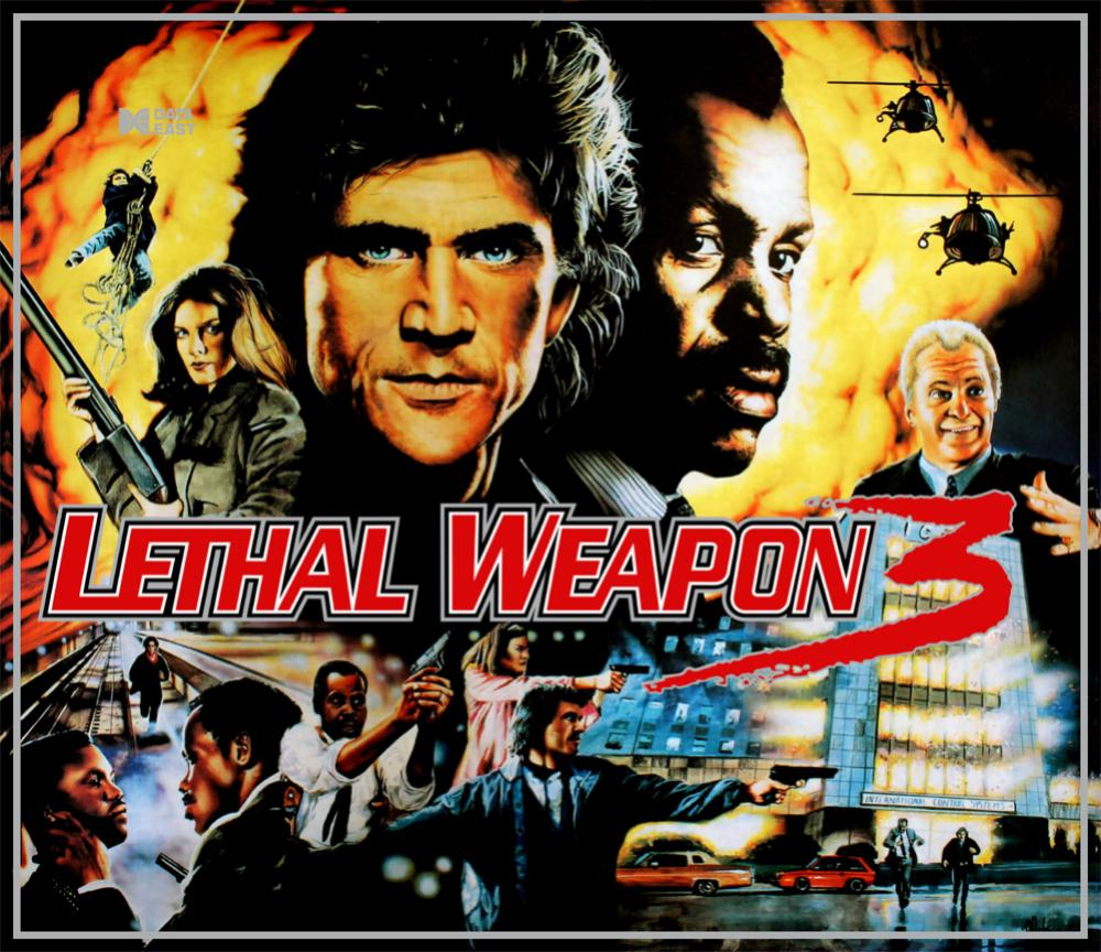LETHAL WEAPON (DE) mirrored backglass