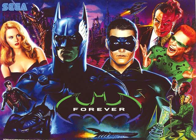 BATMAN FOREVER (Sega) mirrored backglass