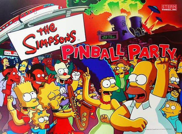 SIMPSONS PINBALL PARTY (Stern) Translite