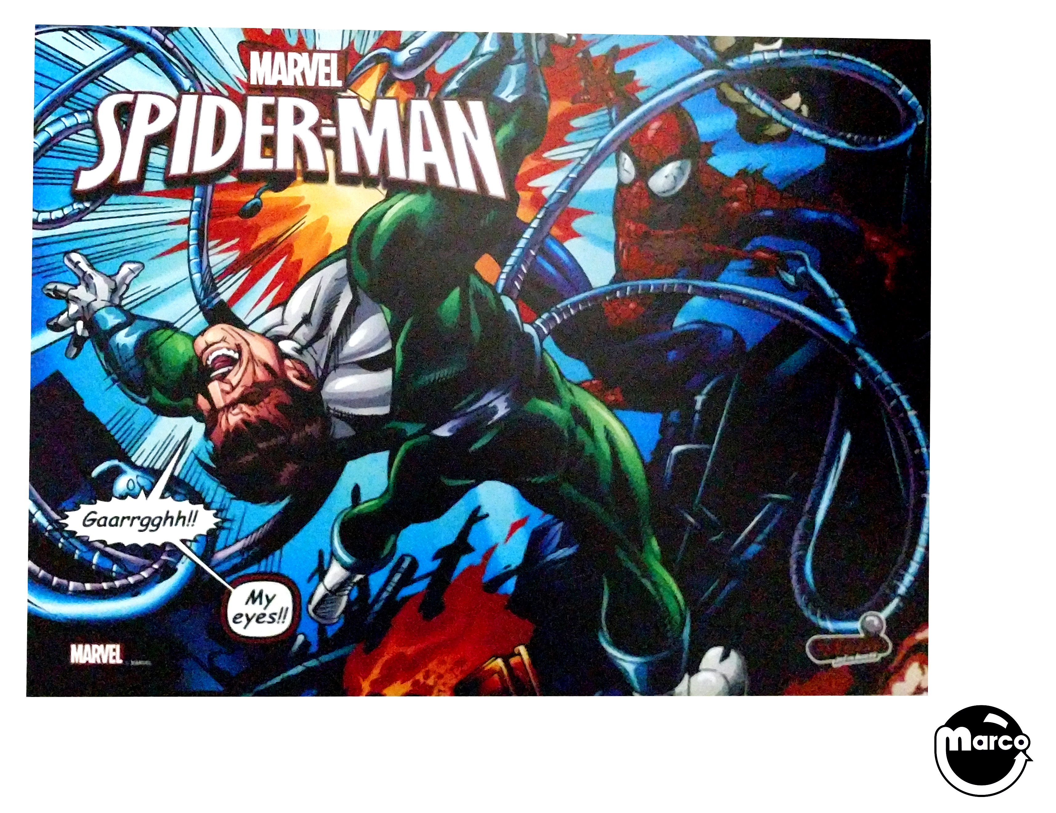 スパイダーマン・ヴォルト 830-52A0-00 - SPIDERMAN VAULT (Stern) Translite - Marco