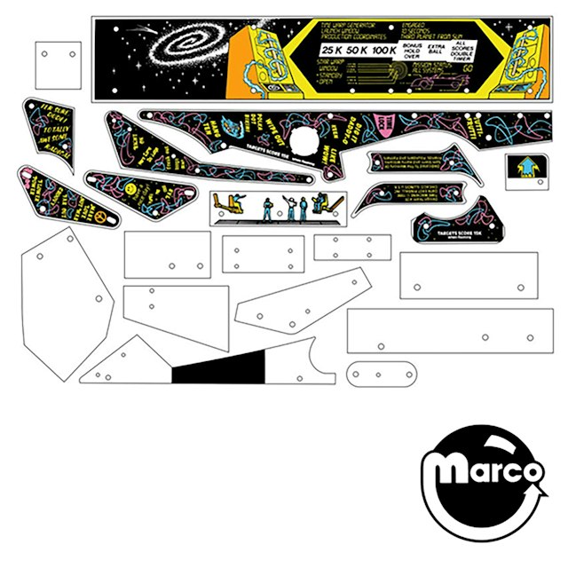 TIME MACHINE (Data East) Plastic set