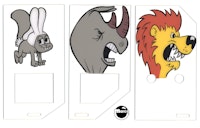 ROCKY & BULLWINKLE (DE) Backbox Hat Trick set