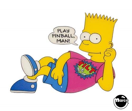 830-5605-TOP - SIMPSONS (Data East) Backbox Bart pinball topper