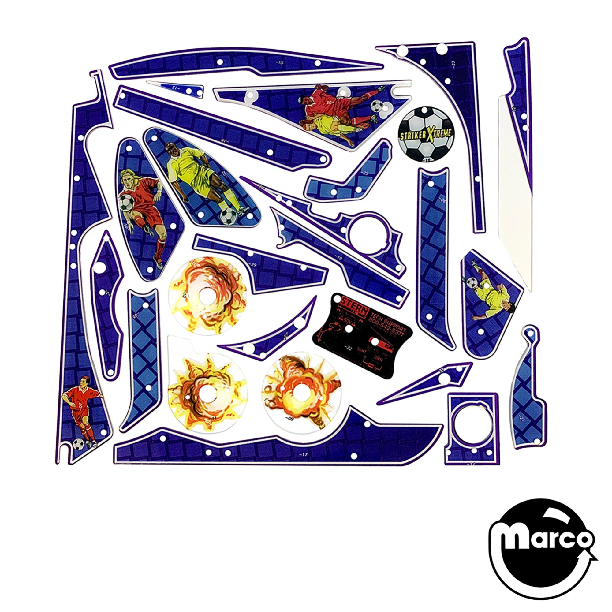 830-5972-XX - STRIKER XTREME (Stern) Plastic set - Marco