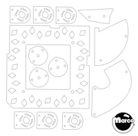 MONOPOLY (Stern) Plastic clear 13 piece set
