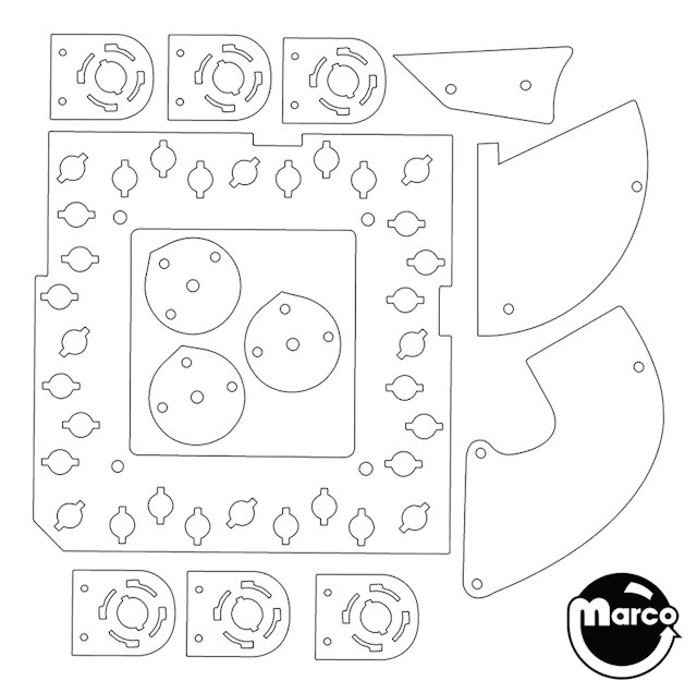 MONOPOLY (Stern) Plastic clear set (13)
