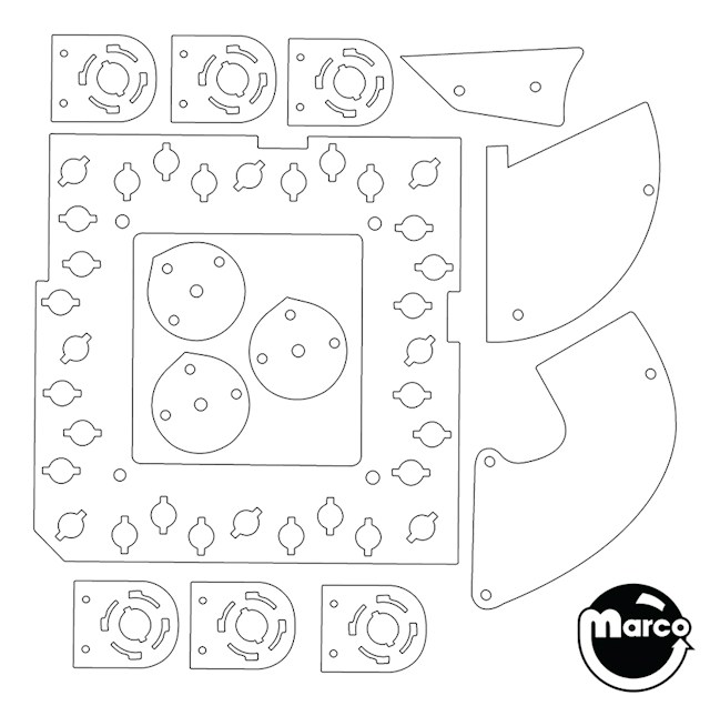 MONOPOLY (Stern) Plastic clear set (13)