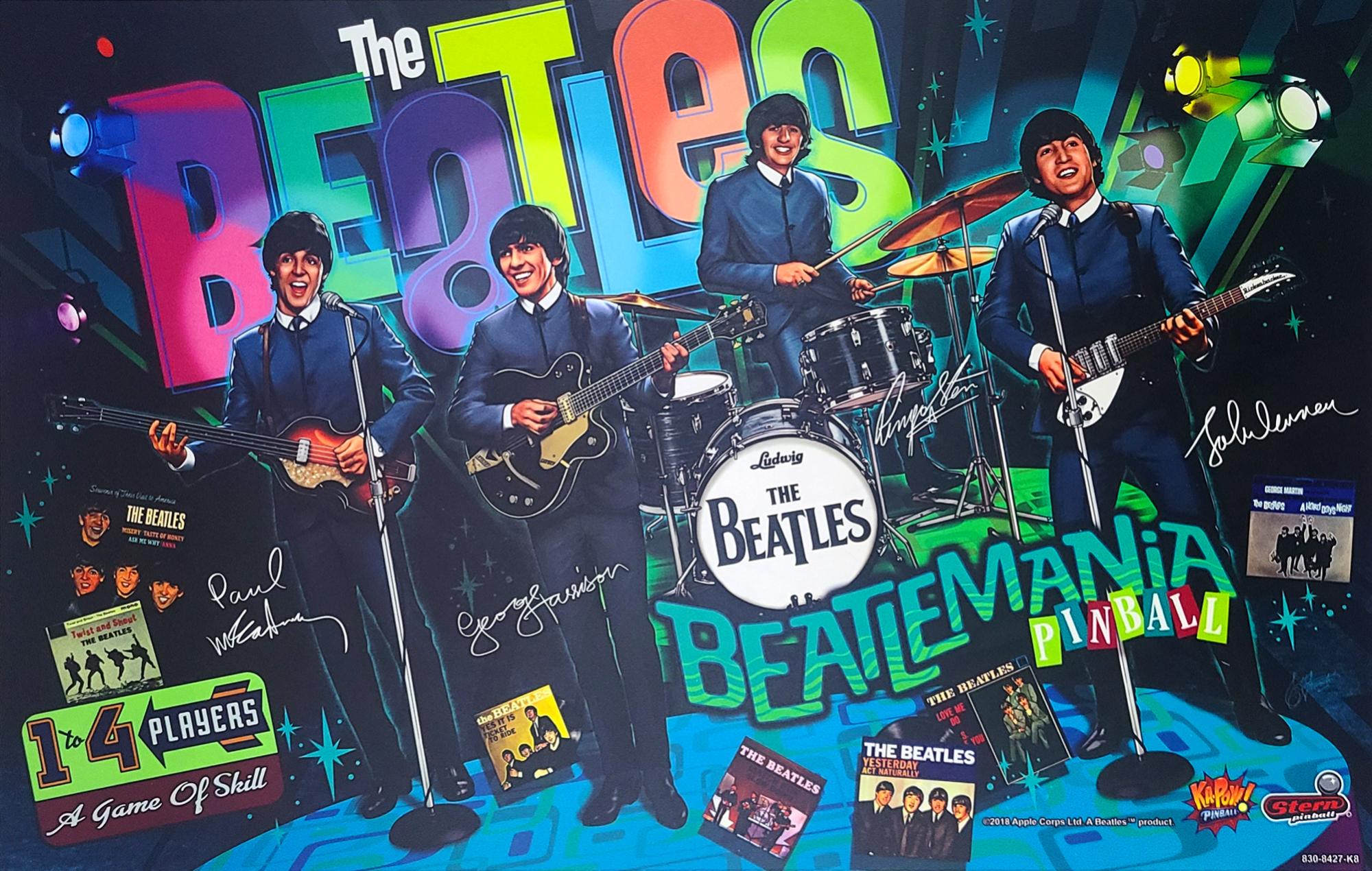 830-8427-K8 - BEATLES GOLD (Stern) Translite - Marco Specialties