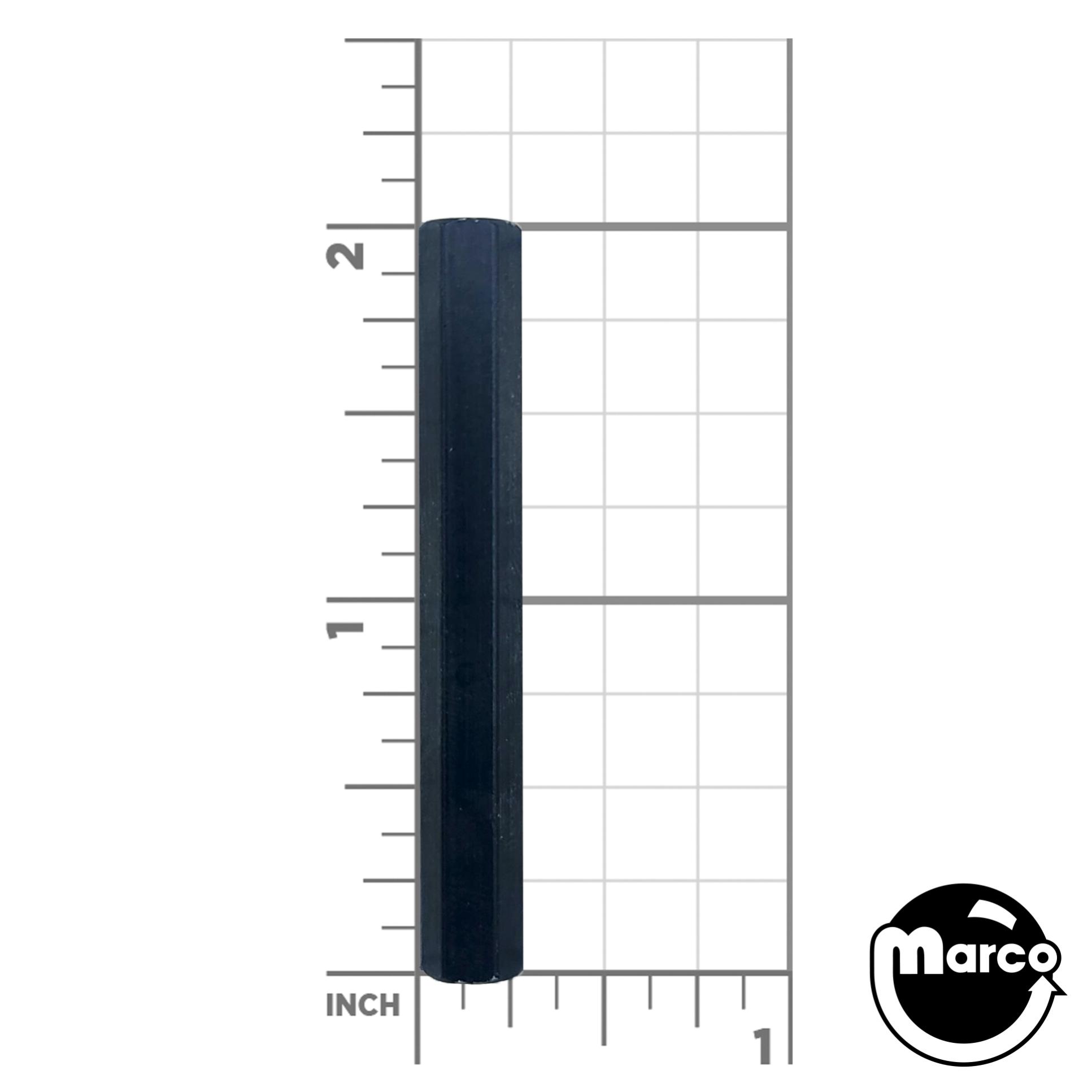 Hex spacer 1/4 inch f-f 8-32 x 2 inch black
