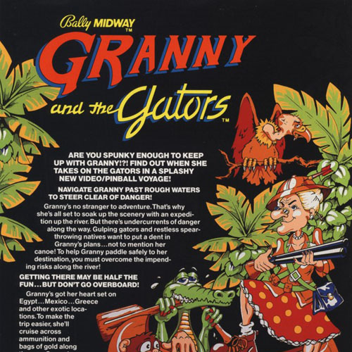 GRANNY AND THE GATORS Pinball GX97