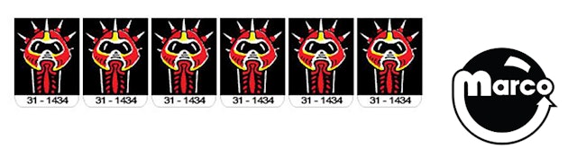 BIG GUNS (Williams) target decals (6) 31-1434