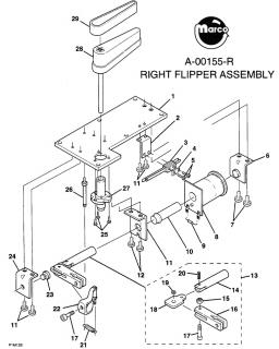 Flipper assembly Capcom right