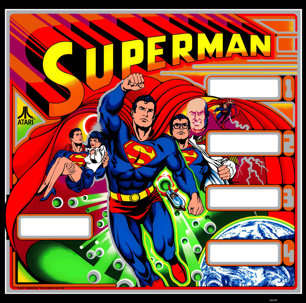 SUPERMAN (Atari) Backglass