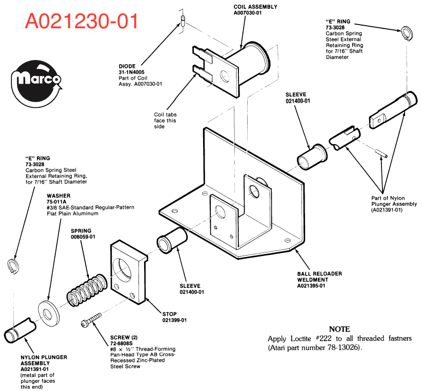 HERCULES (Atari) Kicker assembly