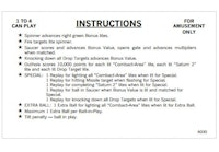 SATURN 2 (Bell Games) Score Cards (6)