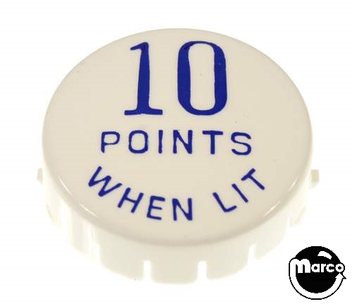 Pop bumper cap '10 Points When Lit' blue