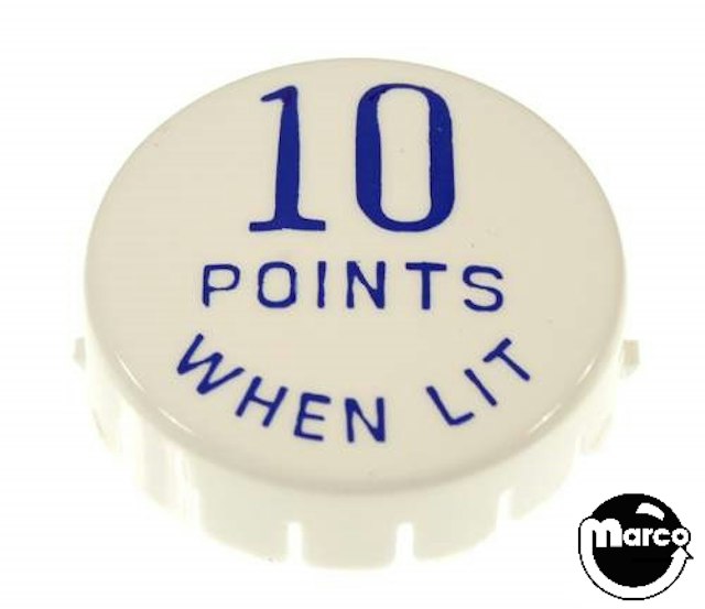 Pop bumper cap '10 Points When Lit' blue