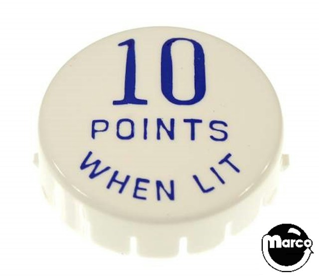 Pop bumper cap '10 Points When Lit' blue