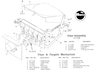 Visor assembly lever arm