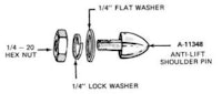 Stud and nut Gottlieb playboard lockdown