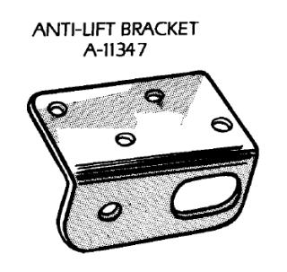 Bracket - lockdown anti lift Gottlieb