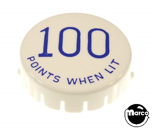 Pop bumper cap GTB '100 Points When Lit' blue