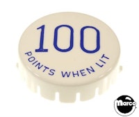 Pop bumper cap GTB "100 Pts W/Lit" blue