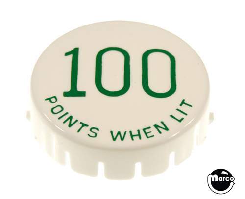 Pop bumper cap GTB '100 Points When Lit' green