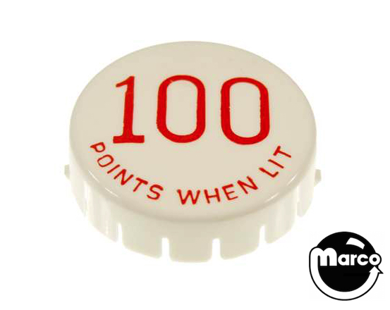Pop bumper cap GTB '100 Points When Lit' red