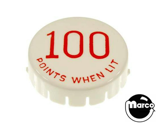 Pop bumper cap GTB '100 Points When Lit' red