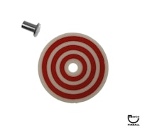 Target face - round bullseye white/red