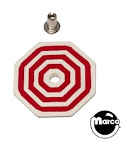 Target face - octagon bullseye white/red