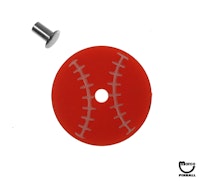 Target face - round baseball red/white