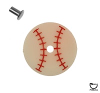 Target face - round baseball white/red