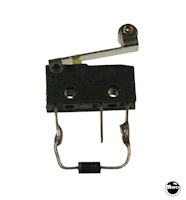 Mini switch assembly with roller actuator.