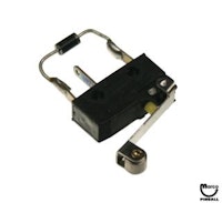 Mini switch assembly with roller actuator.