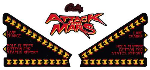 ATTACK FROM MARS (Bally) Decal apron