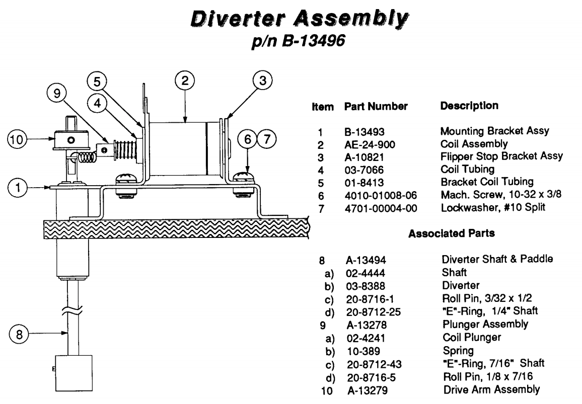 Diverter shaft and paddle