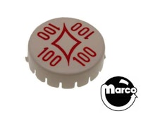 Pop bumper cap GTB "100" diamond red
