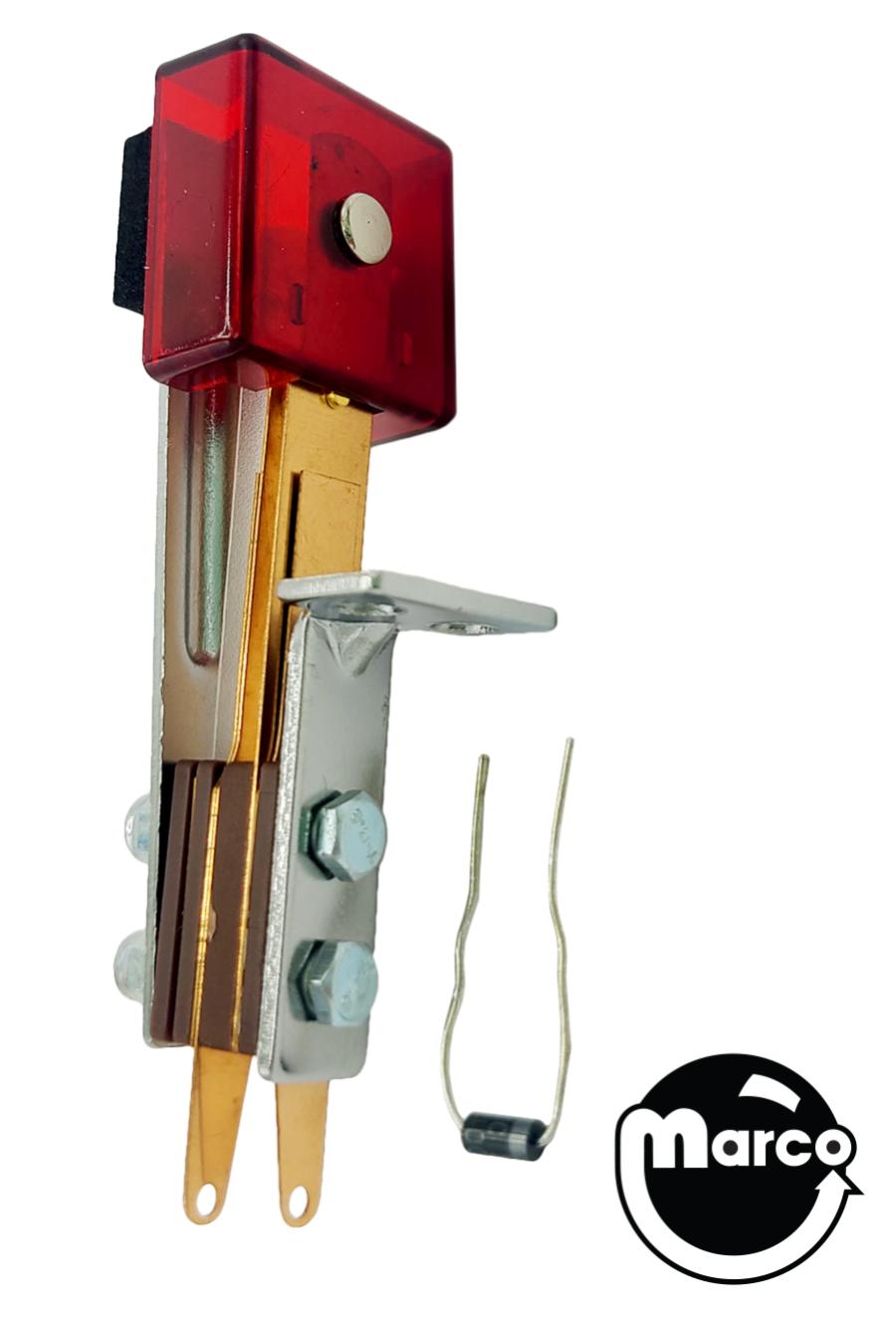 Target switch assembly 3D square red transparent
