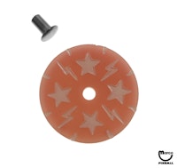 Target face - round stars & bolts purple/white