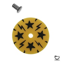 Target face - round stars & bolts yellow/black
