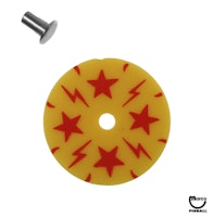 Target face - round stars & bolts yellow/red