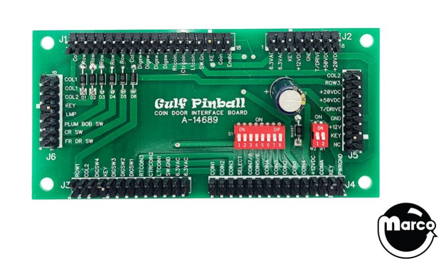A-14689 - Coin door interface board - Marco Specialties Pinball Parts