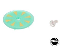Target face - round spokes green/yellow