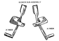 Kicker arm and hinge 14834