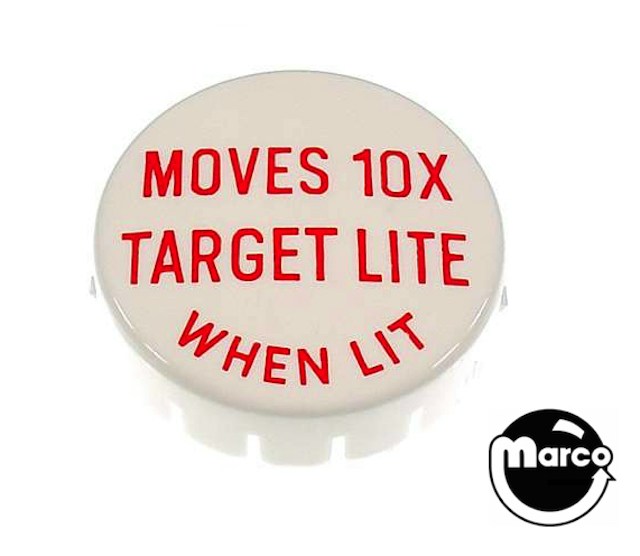 Pop bumper cap red 'Moves 10X Target'