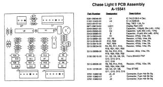 CREATURE BLACK LAGOON (Bally) Chaser lamps board